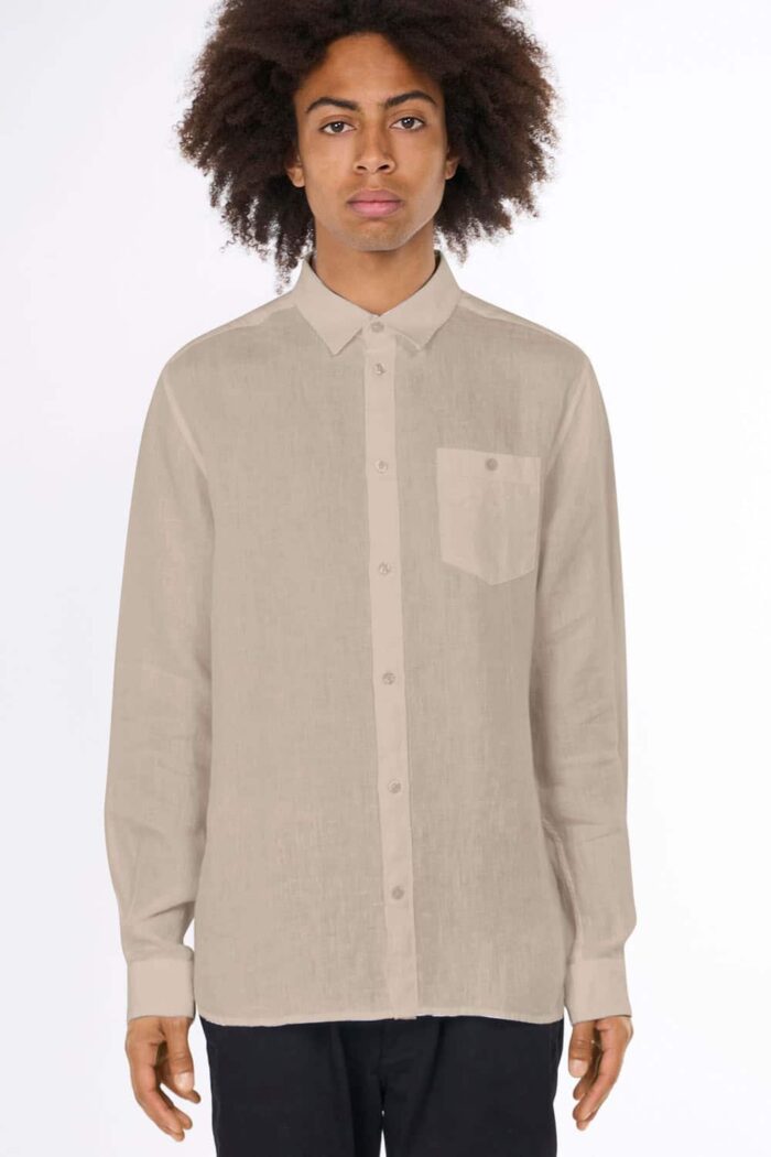 Linnen overhemd beige - Afbeelding 2