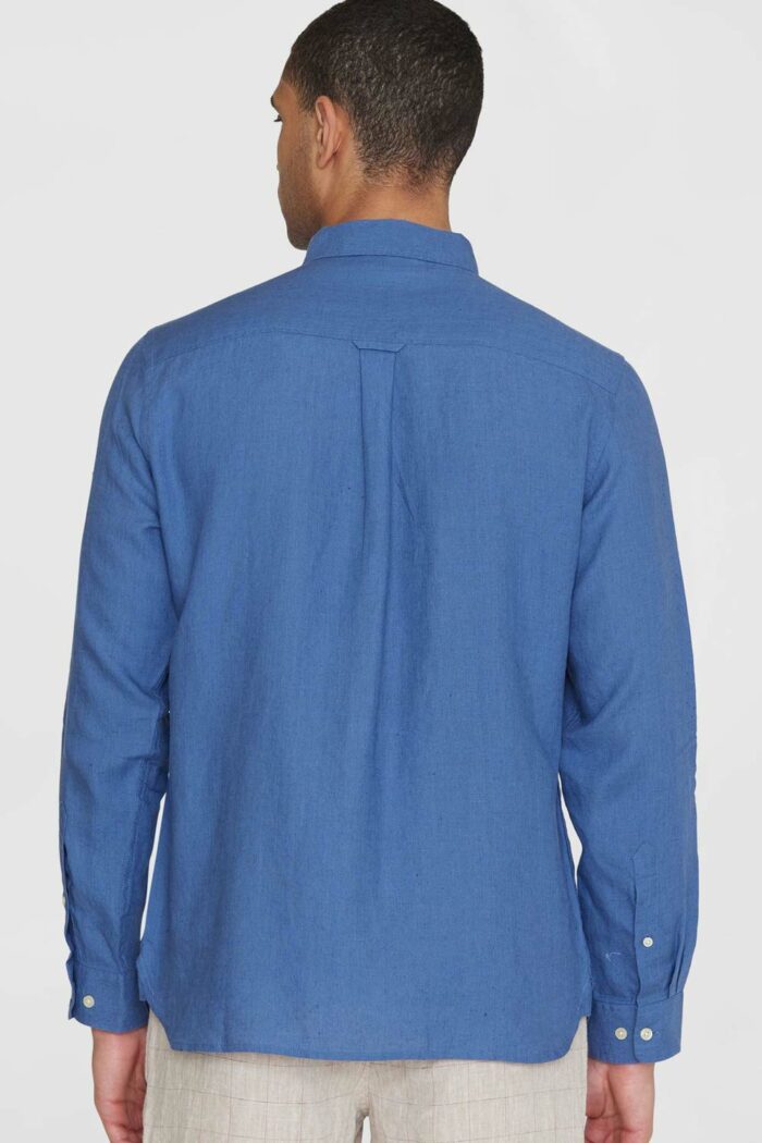 Linnen overhemd blauw - Afbeelding 3