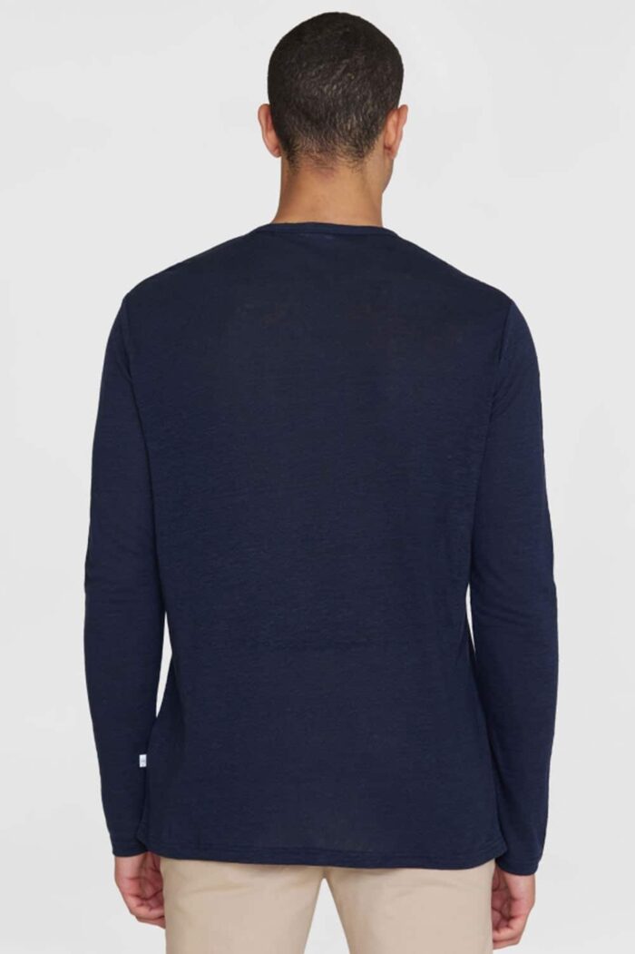 Linnen longsleeve met knoopjes - Afbeelding 3