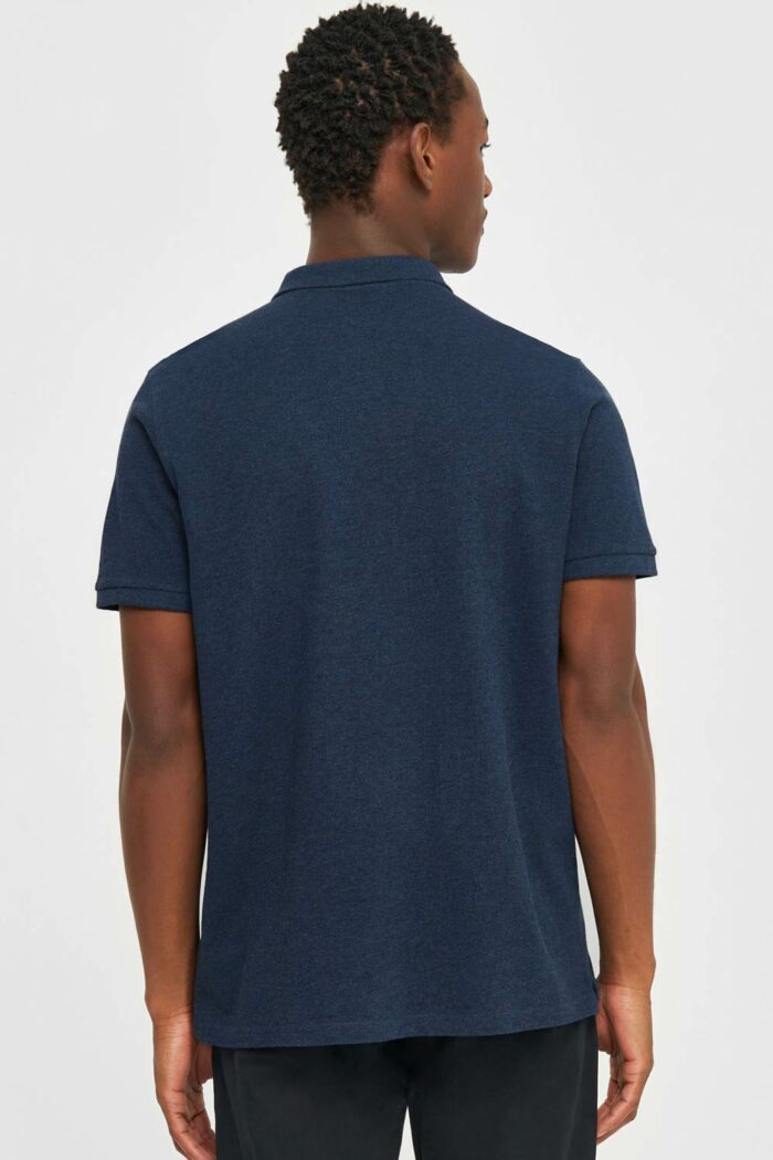 Basic poloshirt donkerblauw - Afbeelding 3