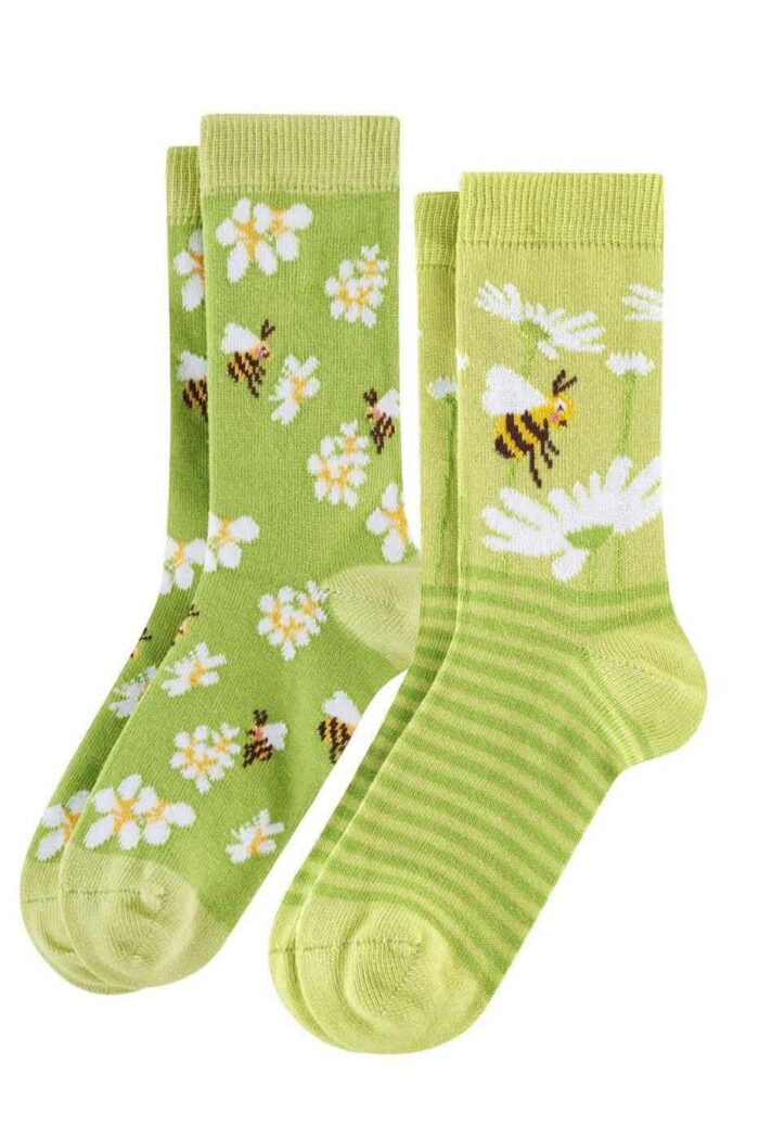 Kindersokken 2-pack bijtjes