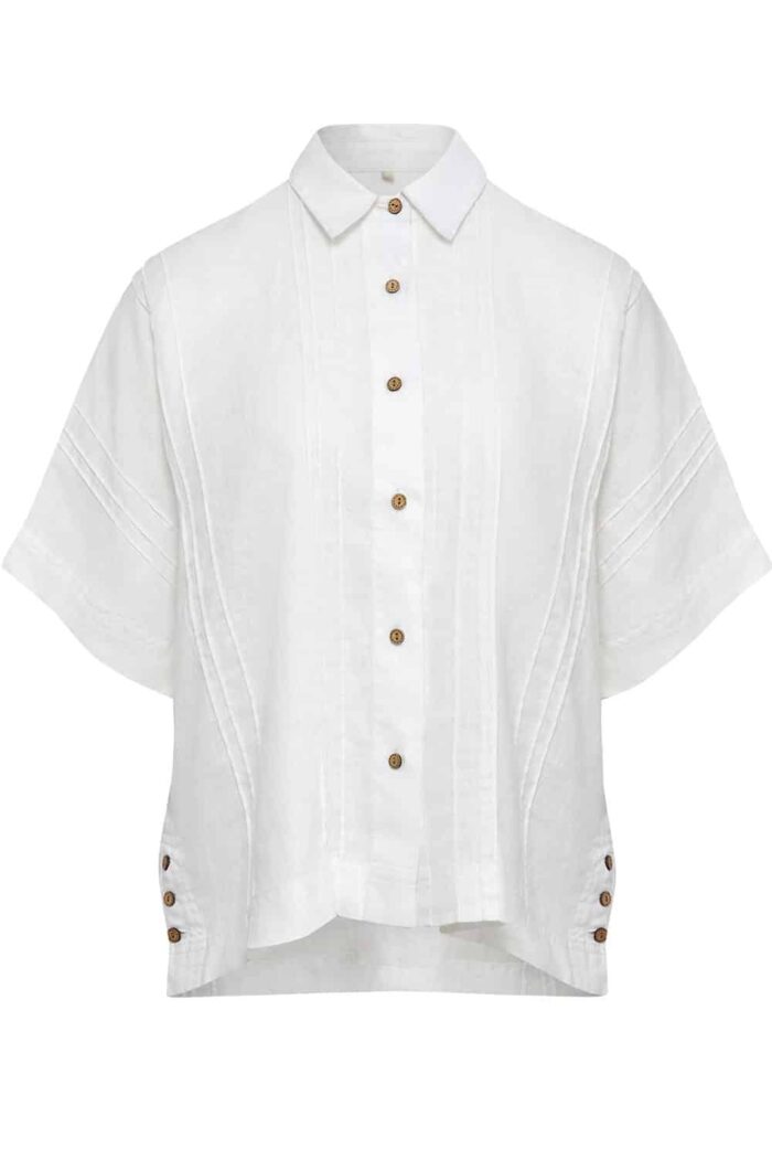 Linnen kimono shirt wit