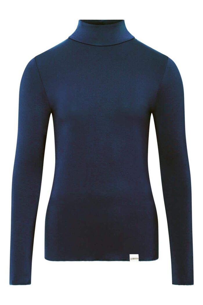 Turtleneck modal donkerblauw