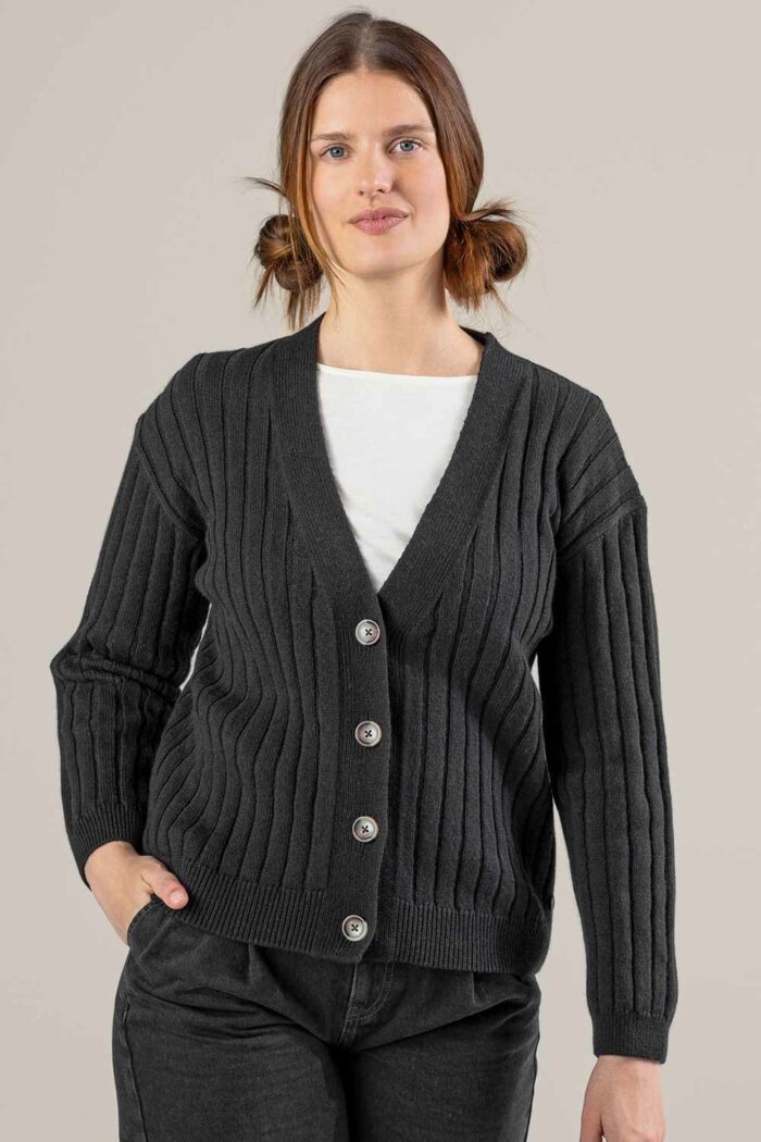 Zwart vest v-hals - Afbeelding 2