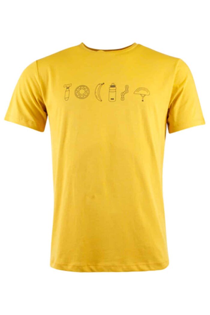 T-shirt met fietsonderdelen