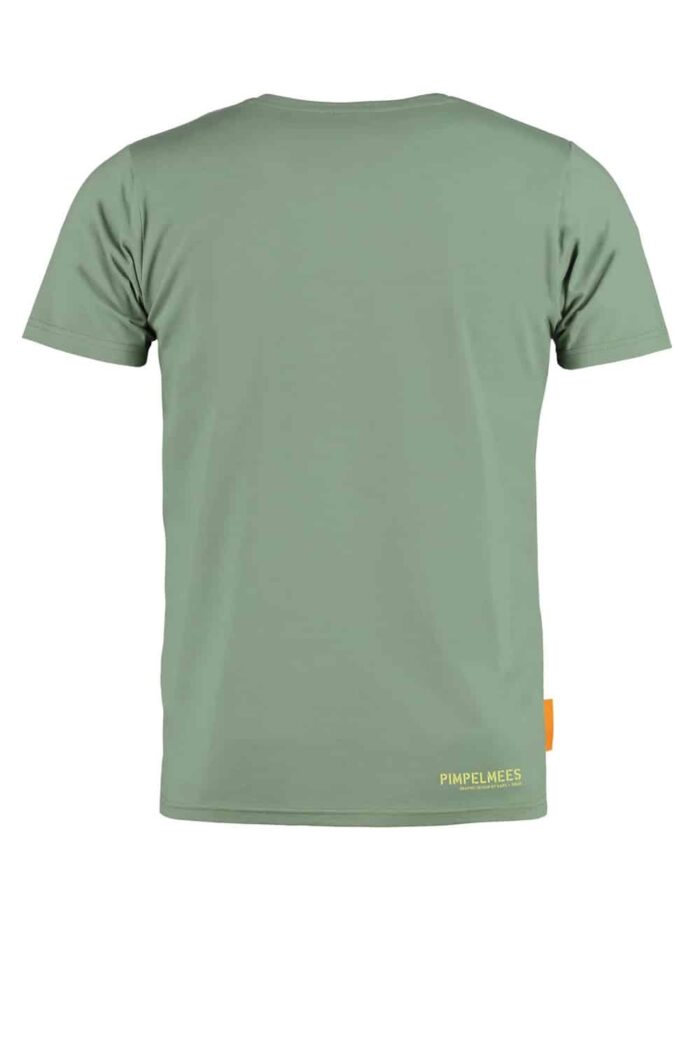 T-shirt ronde hals met Pimpelmees groen - Afbeelding 3