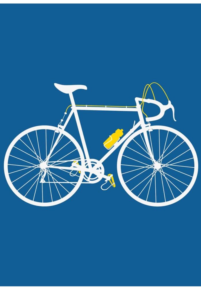T-shirt ronde hals met fiets Cycling Seventies - Afbeelding 2