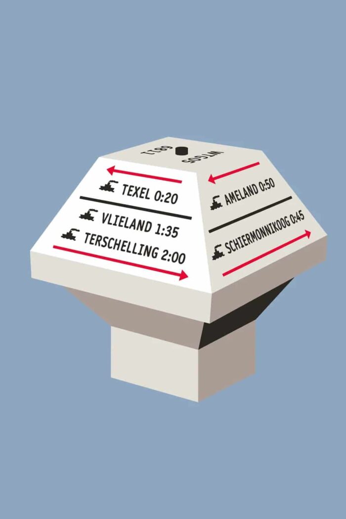 T-shirt ronde hals Waddenstoel - Afbeelding 2